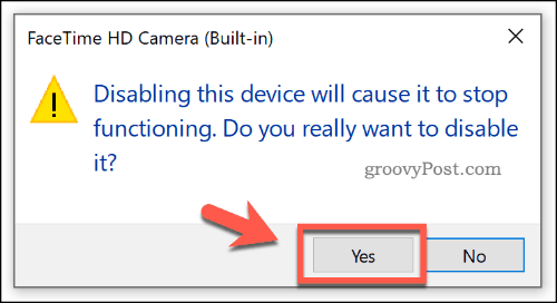 Potrditev onemogočene naprave v upravitelju naprav v sistemu Windows 10