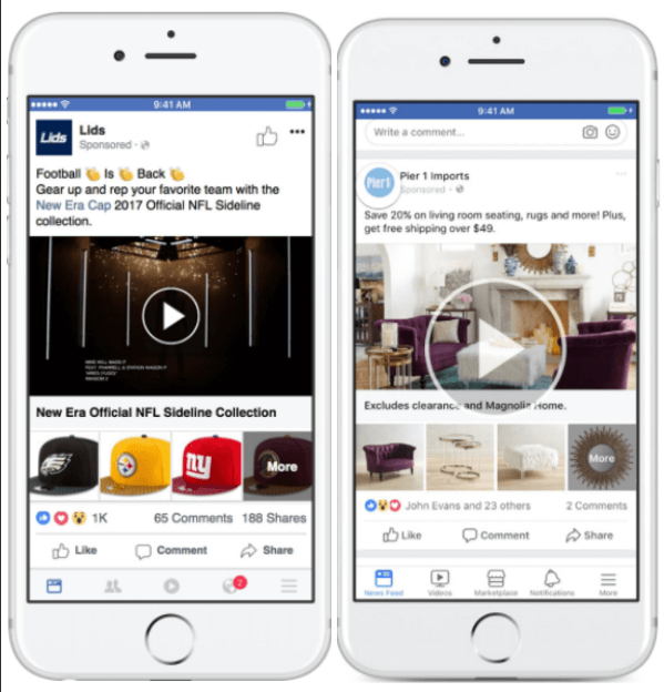 Facebook posodablja oglase zbirk, da ima večjo prilagodljivost pri prikazovanju izdelkov.