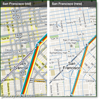primerjava Google Transit Maps