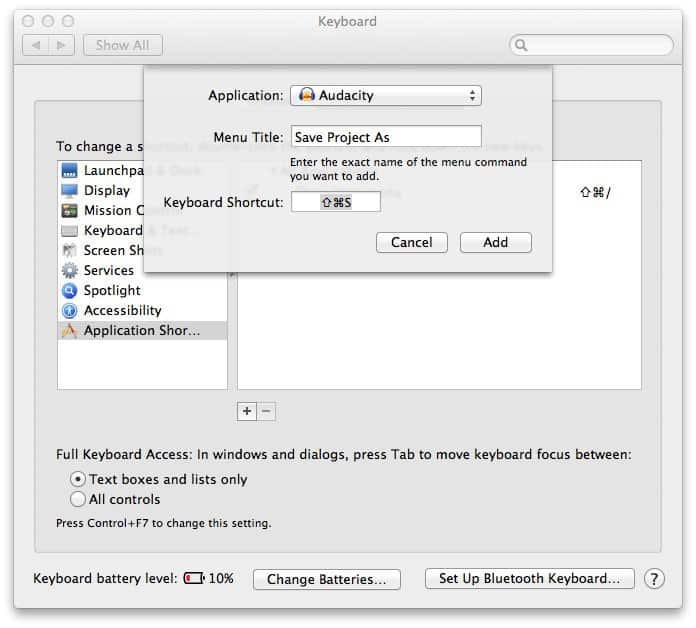 Kako ustvariti bližnjico na tipkovnici v katerem koli programu Mac OS X