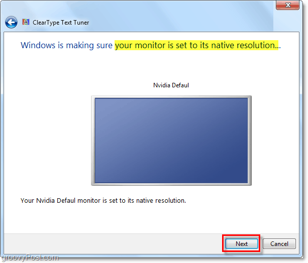 poskrbite, da bo vaš monitor Windows 7 nastavljen na izvorno ločljivost