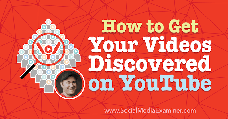 Kako najti vaše videoposnetke v YouTubu, ki jih je predstavil Tim Schmoyer v podcastu Social Media Marketing.