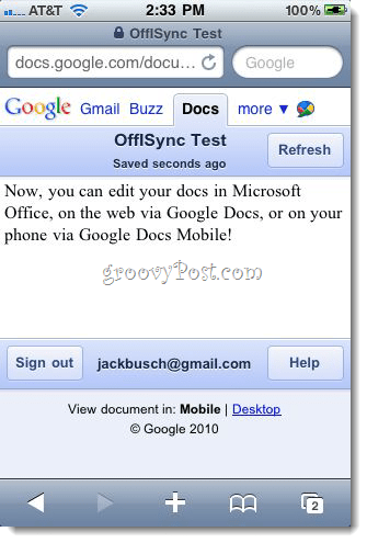 OffiSync: Sinhronizirajte Google Dokumente s Officeom 2010