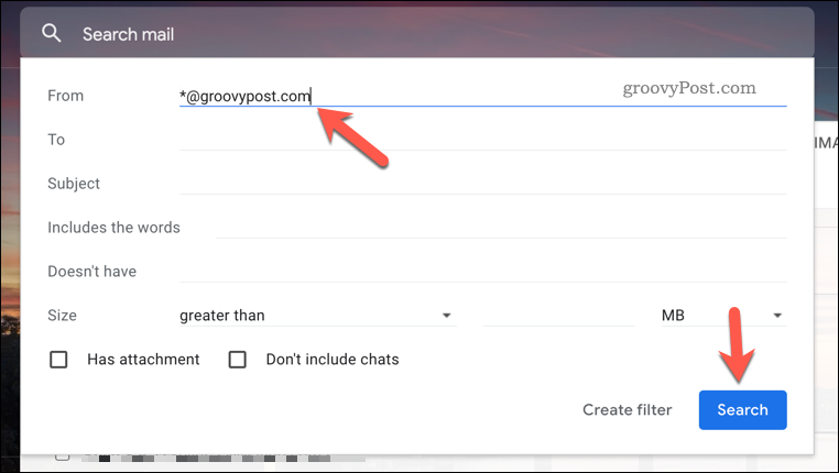 Ustvarjanje novega pravila filtriranja v Gmailu