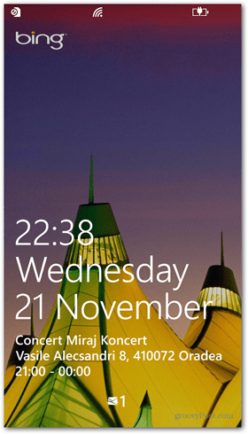 Hitro stanje zaklenjenega zaslona Windows Phone 8