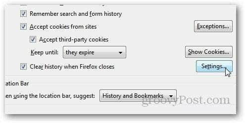 Zbriši Firefox Zgodovina 5
