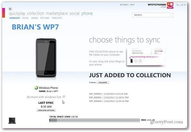 Posodobite Windows Phone 7 s programsko opremo Zune