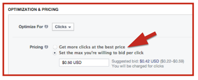 možnosti določanja cen oglasov na facebooku
