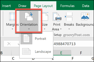 Možnosti orientacije strani v Excelu