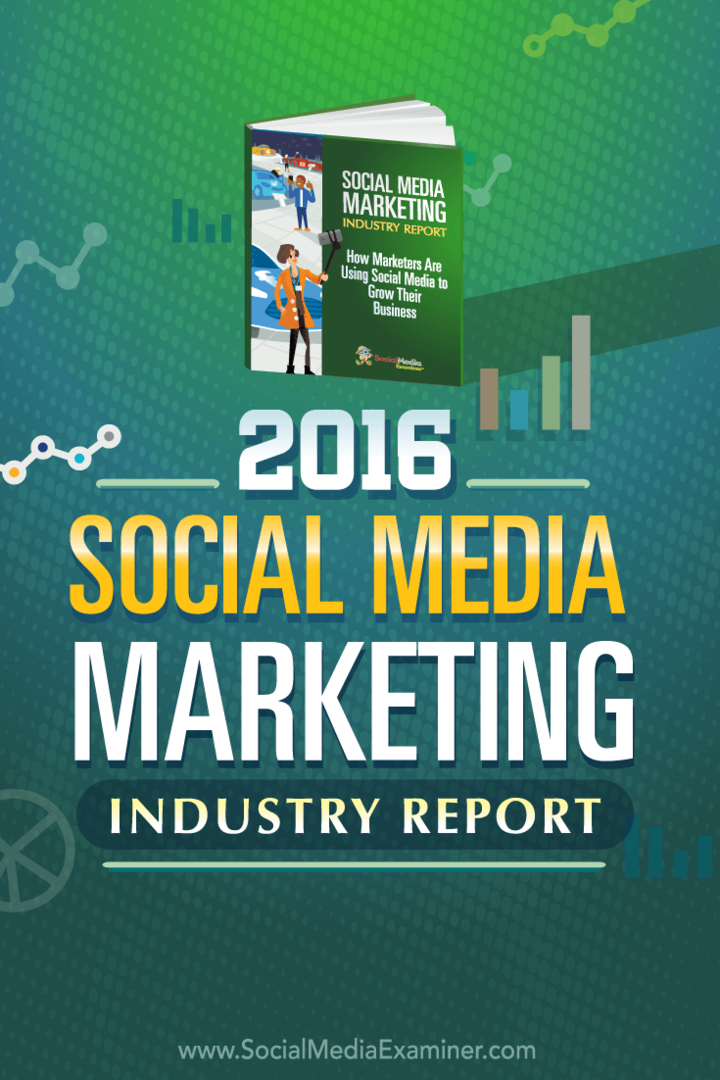 Poročilo industrije trženja socialnih medijev za leto 2016: Izpraševalec socialnih medijev