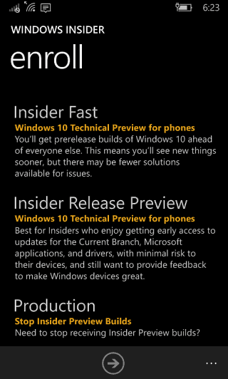 Windows 10 Mobile Insider Release Predogled