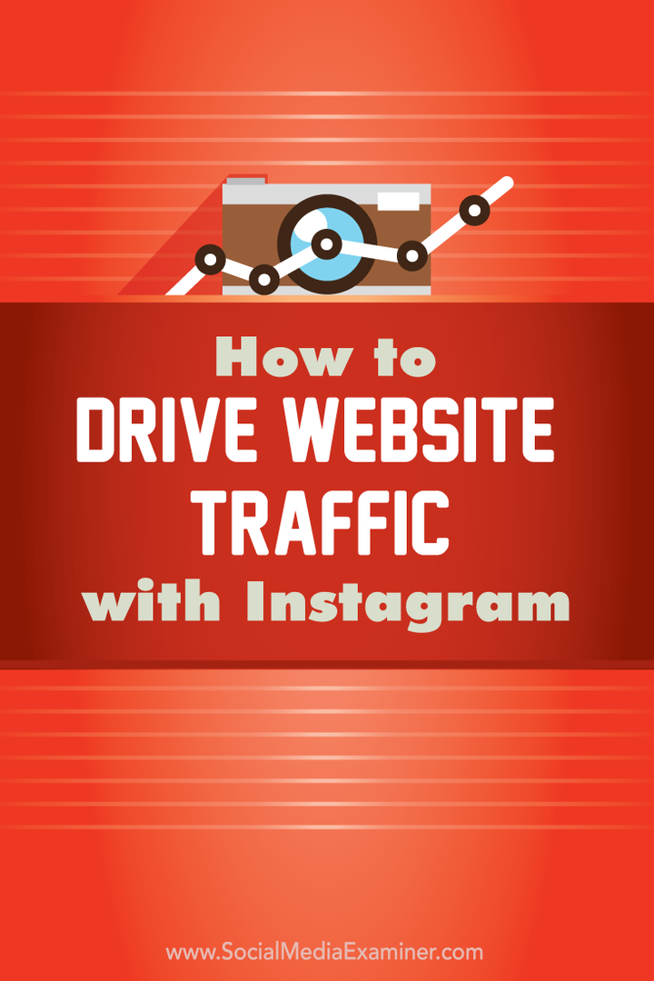 Kako spodbuditi promet na spletnem mestu z Instagramom: Social Media Examiner