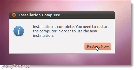 namestitev ubuntu je končana