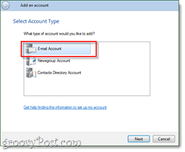 Windows živa pošta poštni račun