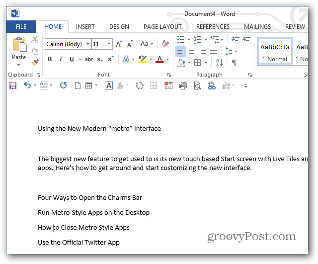 Naj bo Microsoft Word vedno prilepljen v navadno besedilo