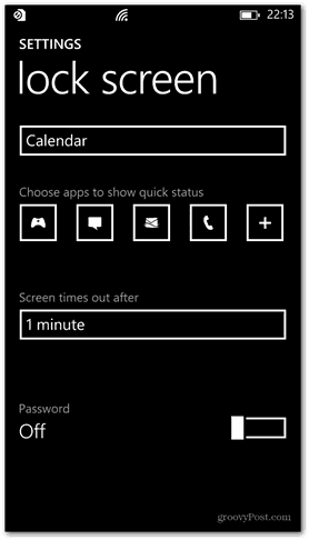 Windows Phone 8 prilagodite geslo zaklenjenega zaslona