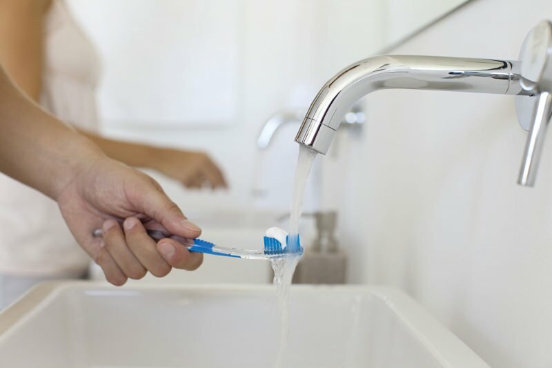 Izklop vode med umivanjem zob