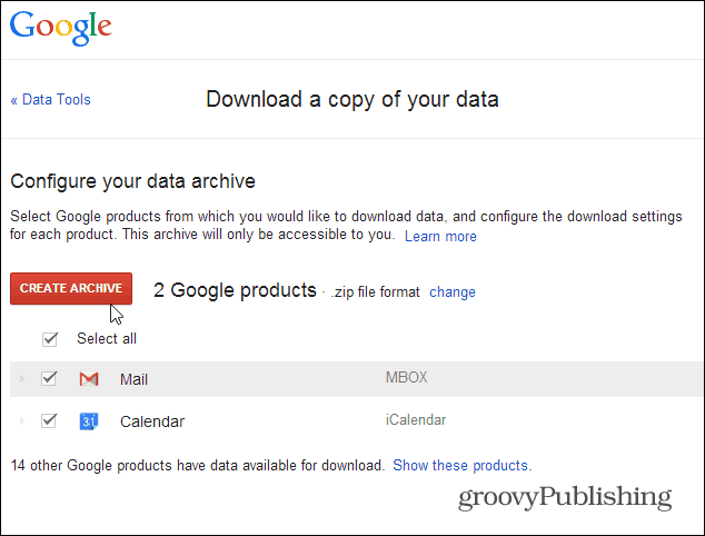 arhiv podatkov gmail