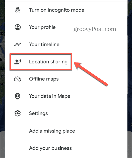 deljenje lokacije google maps