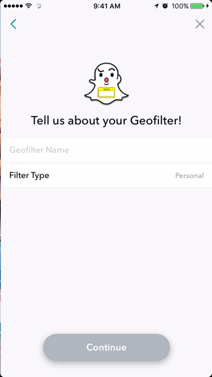 Dodajte ime za svoj geopilter Snapchat.