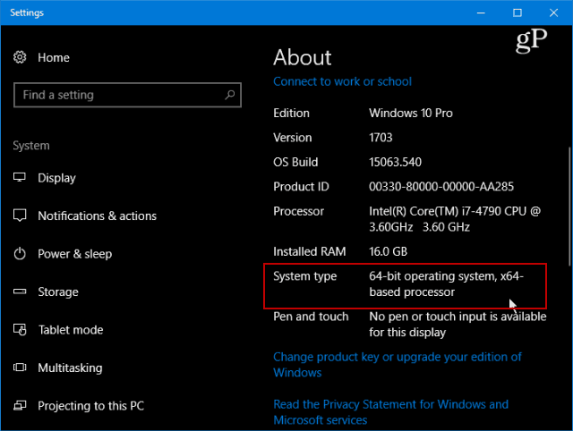 Različica sistema Windows 10