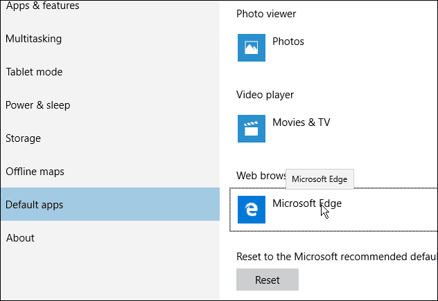 Edge Browser Privzeti Windows 10