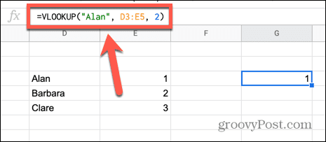 ime google sheets v narekovajih