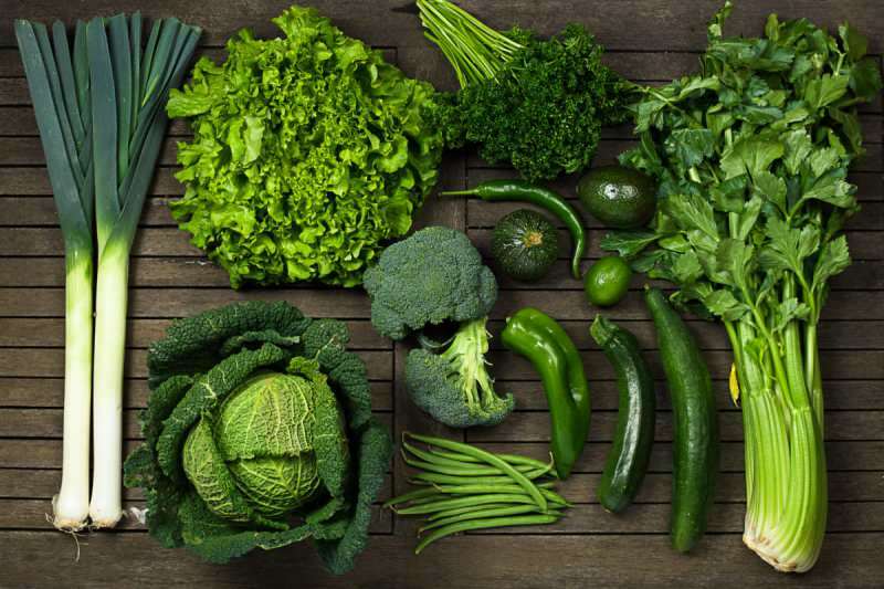Zelena simbolizira zelenjavo in zdravje