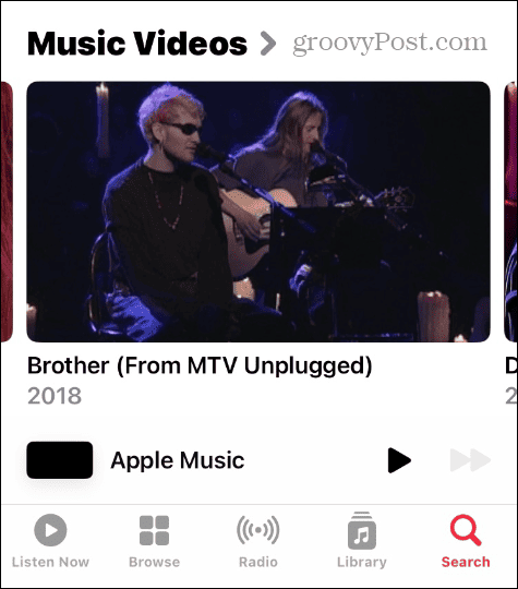 Seznami predvajanja videoposnetkov v storitvi Apple Music