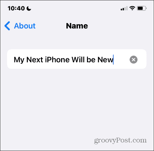 spremenite ime bluetooth na iPhone