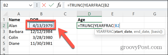 excel datum rojstva