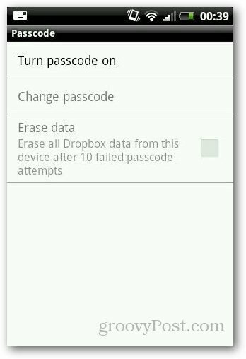 Dropbox 3 zaščiten z geslom