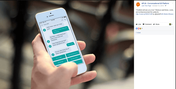 API.AI in ManyChat ponujajo predloge za začetek uporabe vašega klepetalnice.