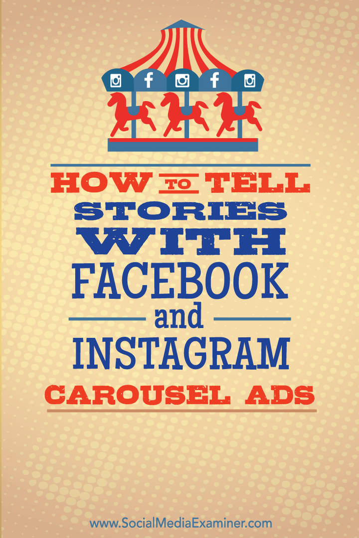 pripovedujte zgodbe z oglasi na facebooku in instagram vrtiljaku