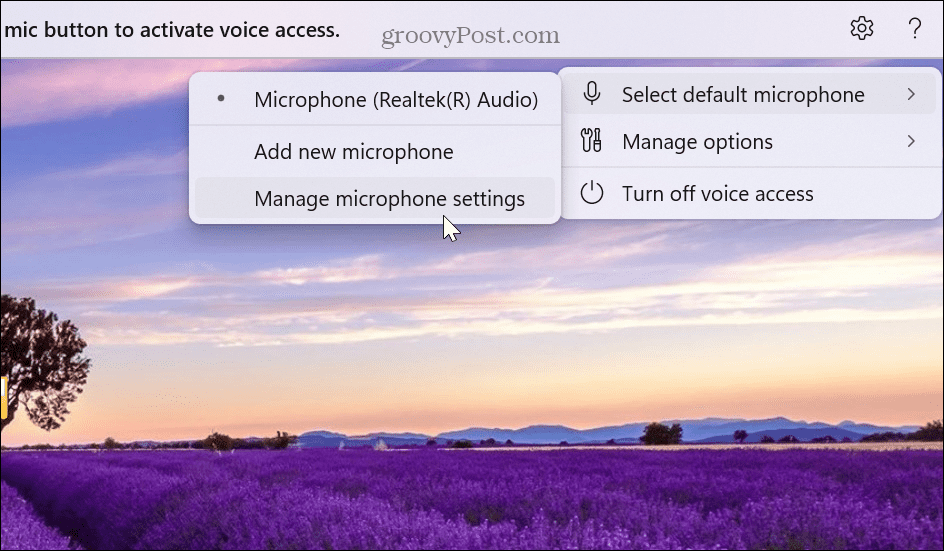 Omogočite in uporabite glasovni dostop v sistemu Windows 11