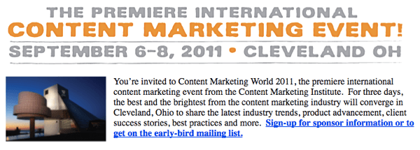 World Marketing World 2011 je Mikea navdihnil, da je ustvaril konferenco v živo.