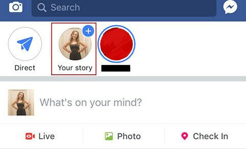 Ustvarjanje vaše prve Facebook zgodbe.