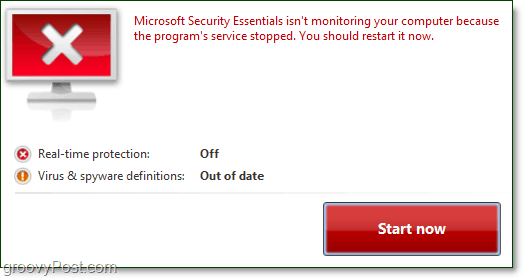 Osnovne podatke o varnosti Microsofta je treba znova zagnati