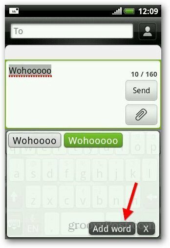 Dodaj slovar Android 10