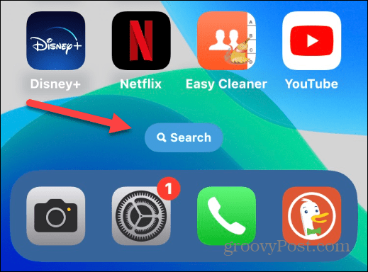 Odstranite gumb za iskanje na začetnem zaslonu iPhona