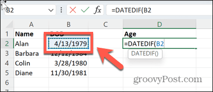 excel datum rojstva