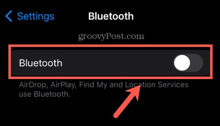 iphone bluetooth izklopljen