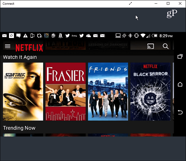 Netflix pokrajina Android Connect