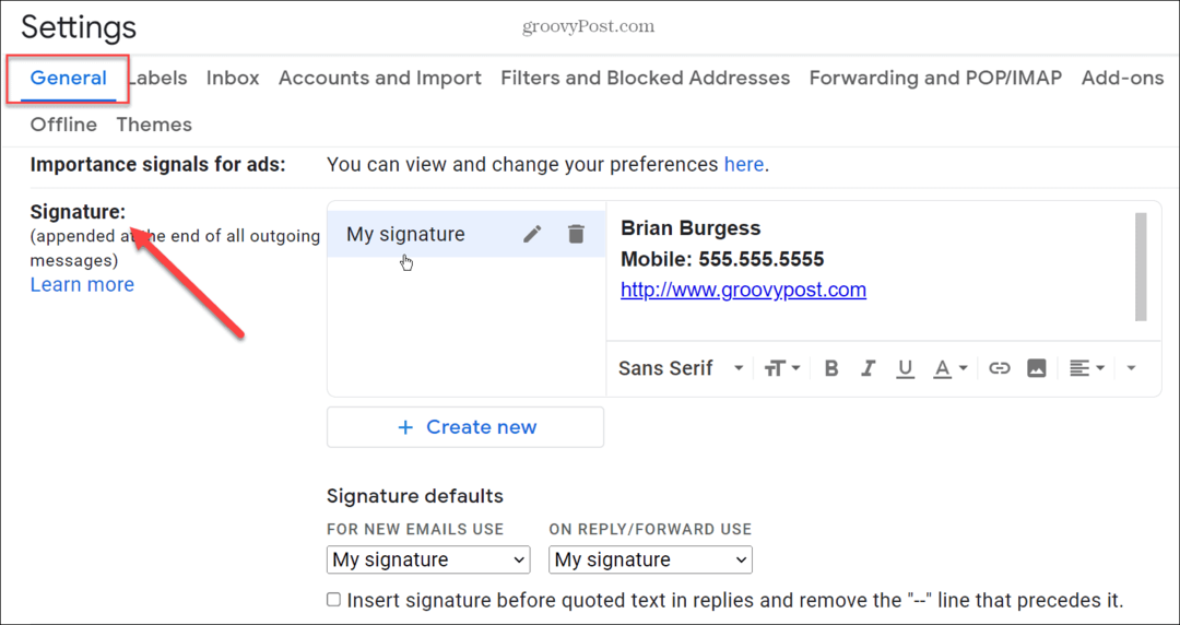 Dodajte sliko svojemu Gmail podpisu