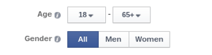 facebook oglas, ki cilja na starostni spol