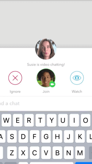 Snapchat funkcija klepeta
