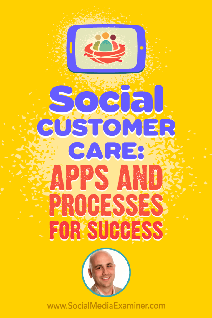 Socialna skrb za stranke: aplikacije in procesi za uspeh z vpogledi Dan Gingiss-a v podcast Social Media Marketing.