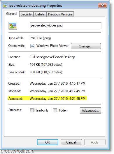 Posnetek zaslona sistema Windows 7 - dostop do datuma se ne posodablja zelo dobro