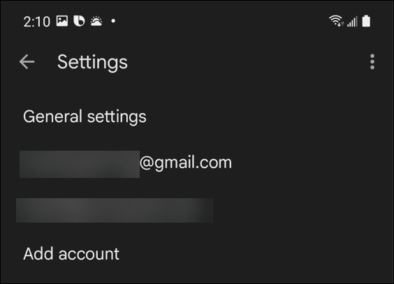 izberite gmail račun