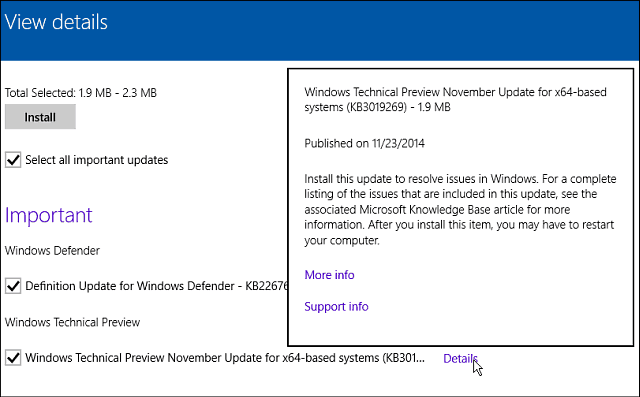 Microsoft izdaja (KB3019269) popravek za Windows 10 Build 9879